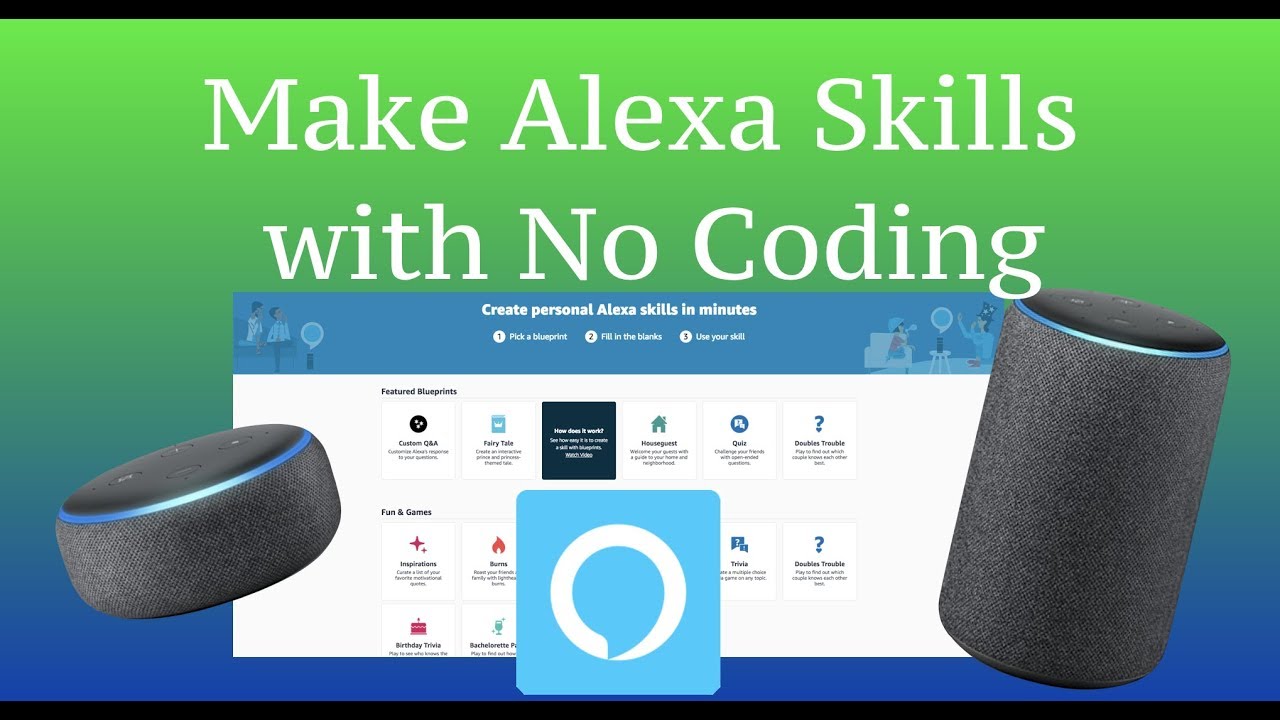 Make ALEXA SKILLS with NO Coding Knowledge!