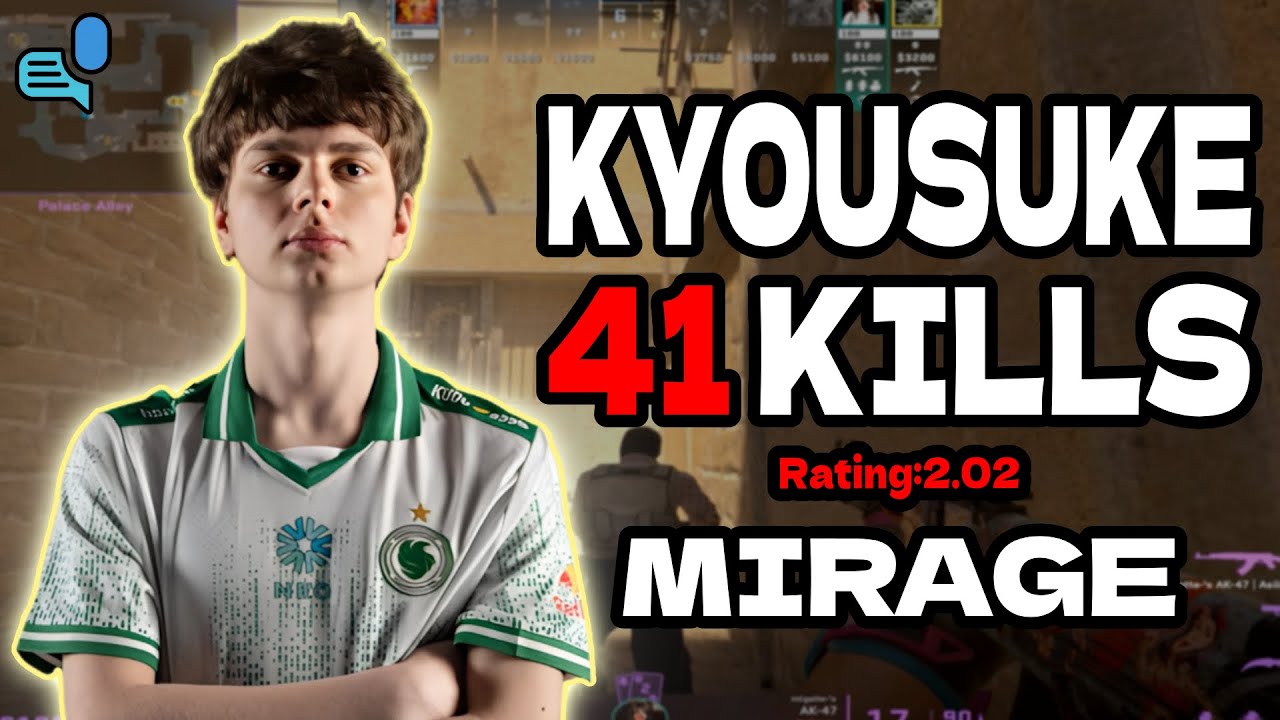 kyousuke 41 KILLS w/sh1nejezzz +VOICE | mirage FACEIT EU | Rating 2.02 | Jan 2, 2026