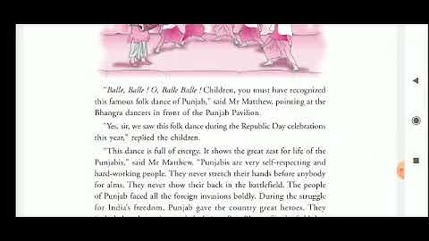 ""THE PUNJAB - A GLIMPSE class 8 ENGLISH chapter 7 punjab board PSEB