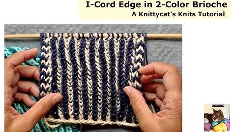 I-Cord Edge in 2-Color Brioche: A Knittycat