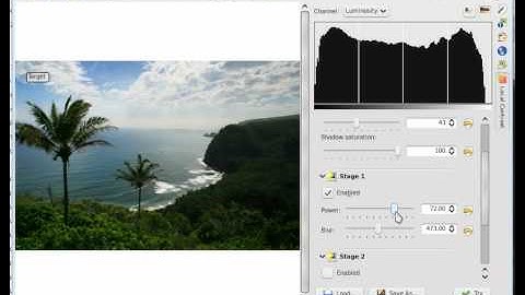 Digikam local contrast tool demo.