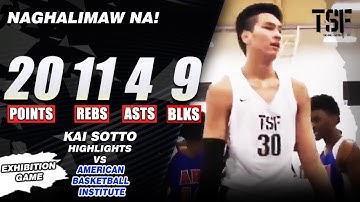 Kai Sotto DOMINATING! TSF vs ABI "Almost Triple Double" | 20 pts, 11 rebs, 9 BLOCKS! (2019.11.13)