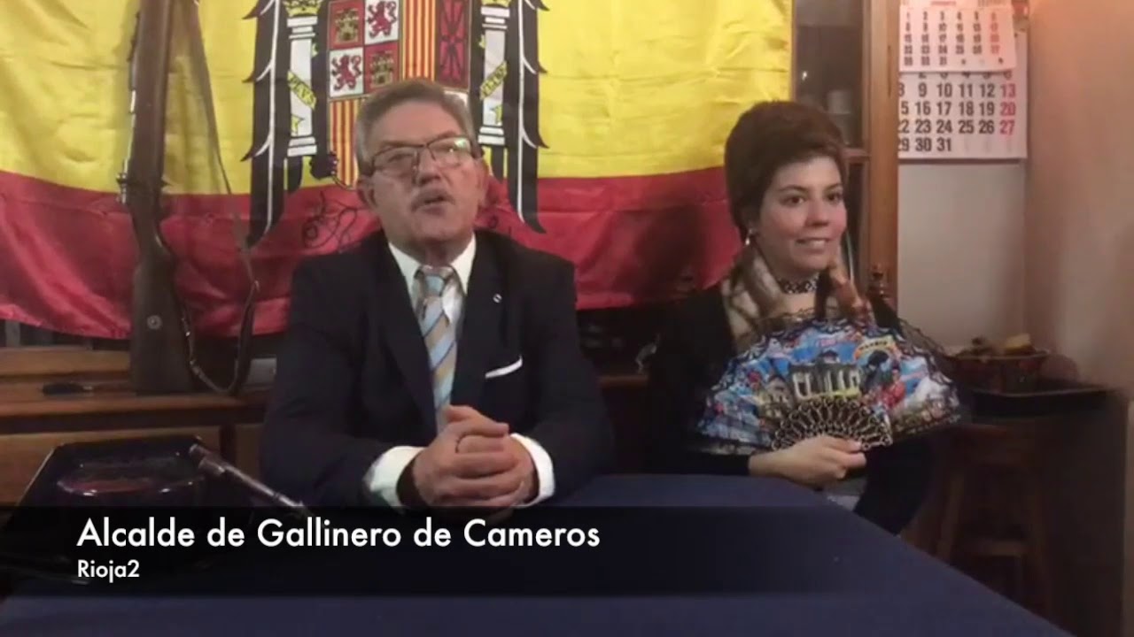 Alcalde Gallinero (La Rioja) imitando a Franco