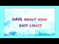 Day6 - About now easy lyrics