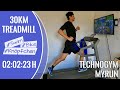 Trainingseinblick triathlet stephan knopf  30km laufband  technogym myrun  treadmill training