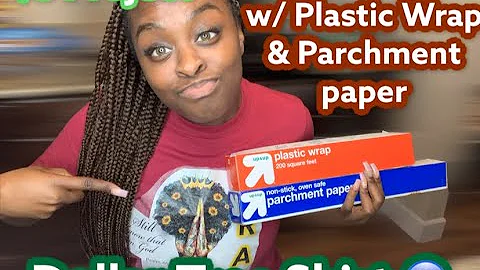 DIY Plastic Wrap Tshirt!! $3 Project from Dollar Store! SUPER CHEAP PROJECT!