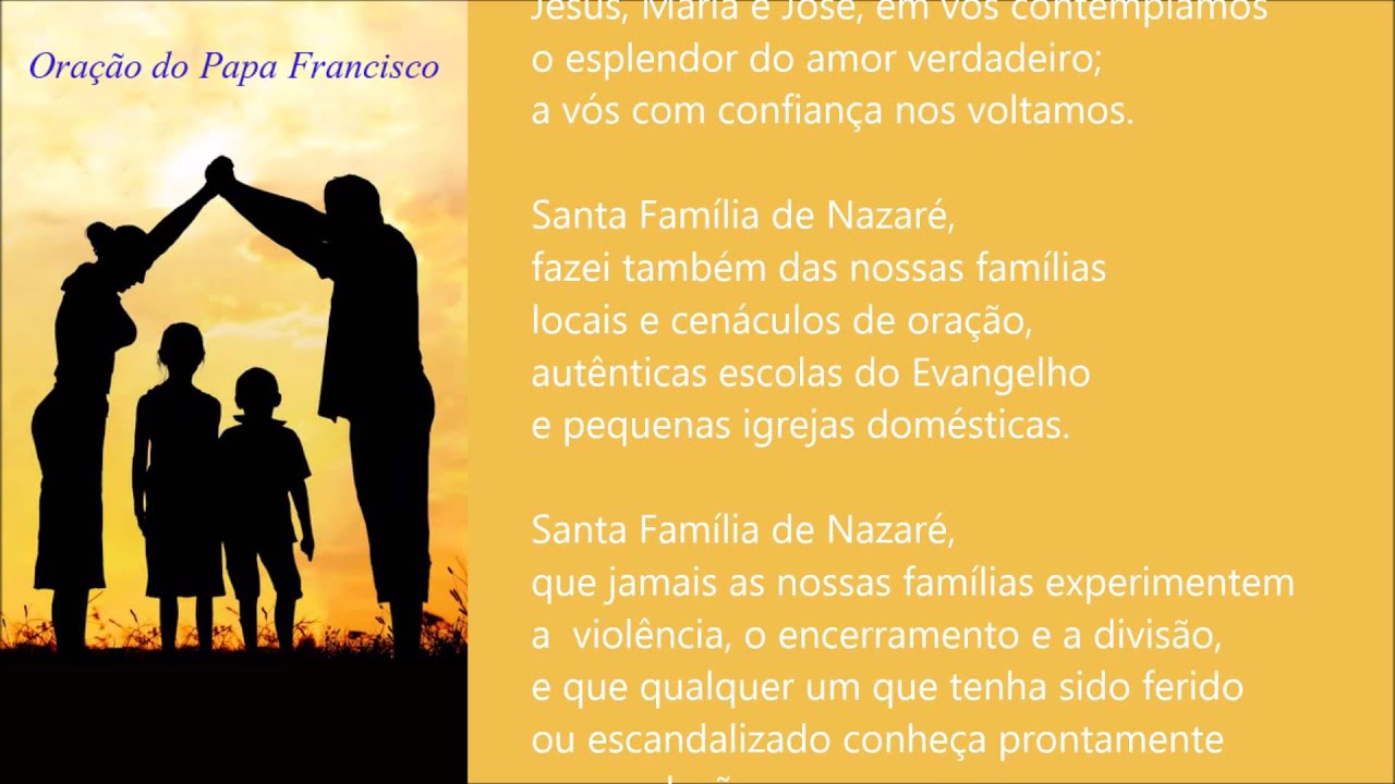 Oração Da Familia Para Imprimir - RETOEDU