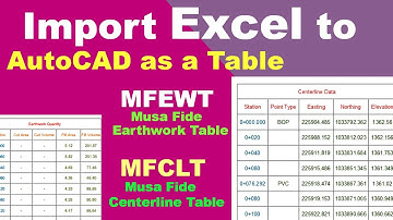 Two AutoCAD LISP – Import CSV as Tables | MFEWT (Earthwork) & MFCLT (Centerline)
