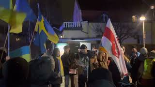 Рік незламності України. ☀️✌🏻🇺🇦 Білорус на демонстрації в Гетеборзі