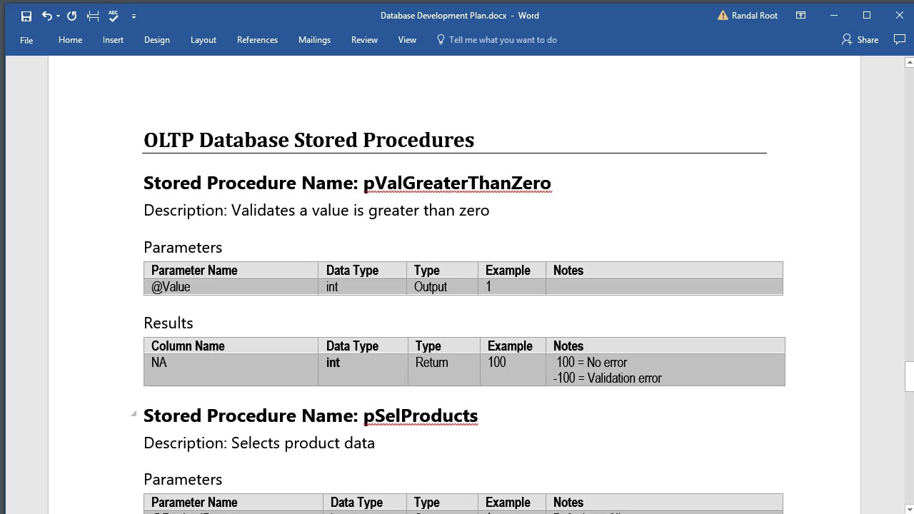 Typical Database Planning Document - YouTube