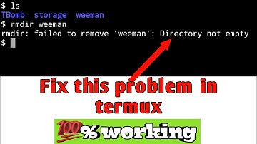 How to fix failed to remove: Directory not empty problem in termux