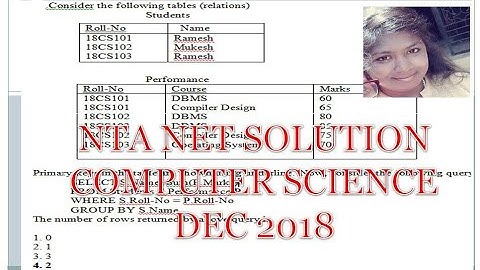 NTA UGC NET Dec 2018 Computer Science Paper Solution Q13