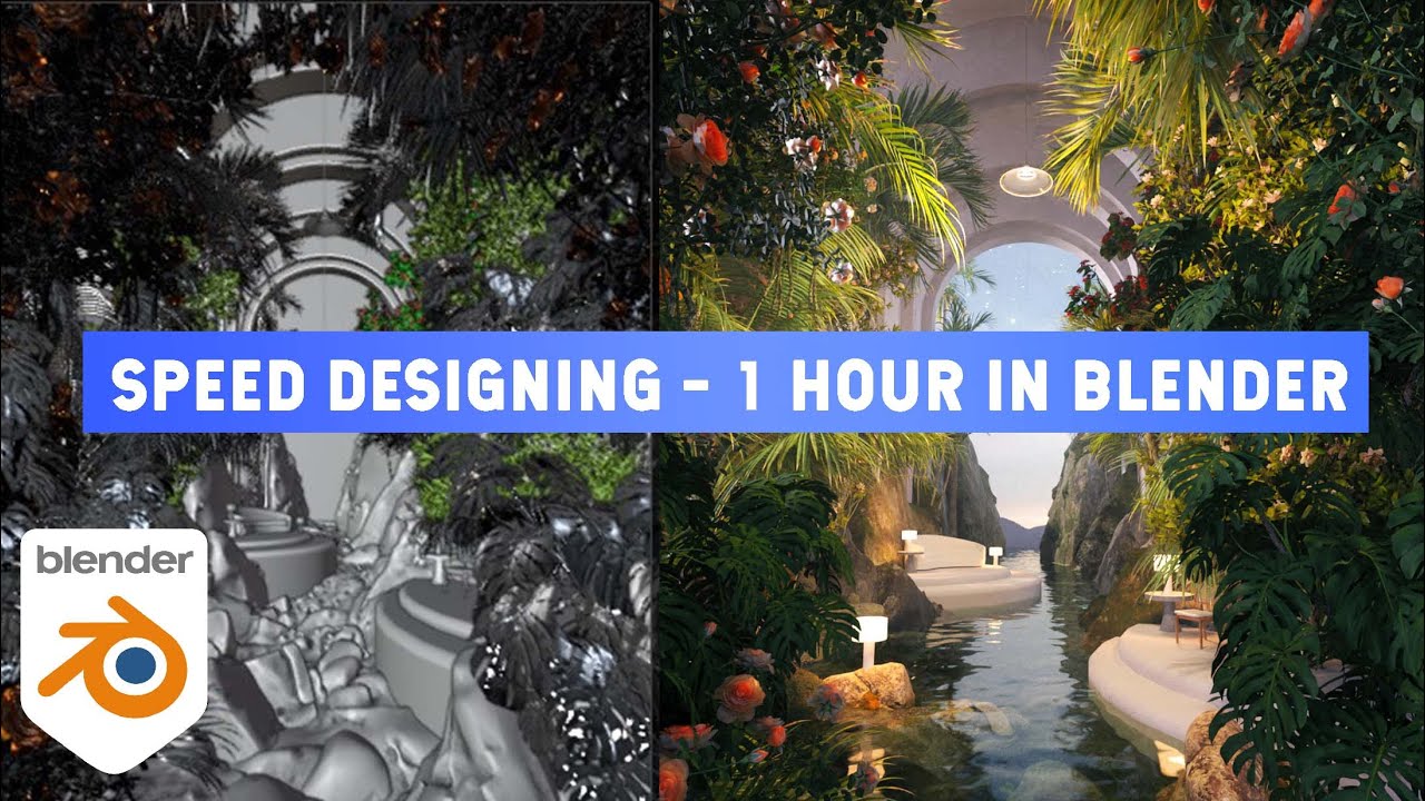 Creating an Environment in Blender in 1 Hour | Speed Art Timelapse ...