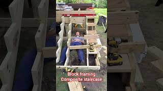 How to block Frame for composite stairs
