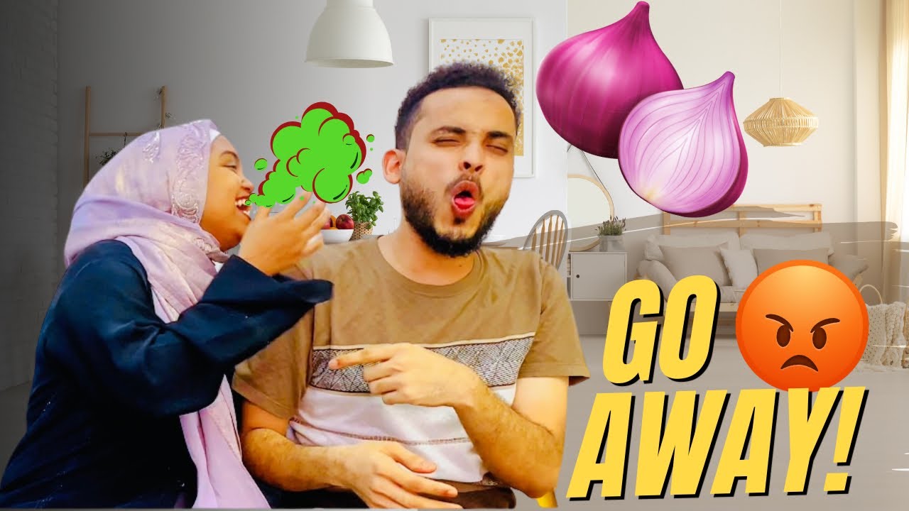 ONION BREATH PRANK on Husband * Hilarious * *Got kicked out*