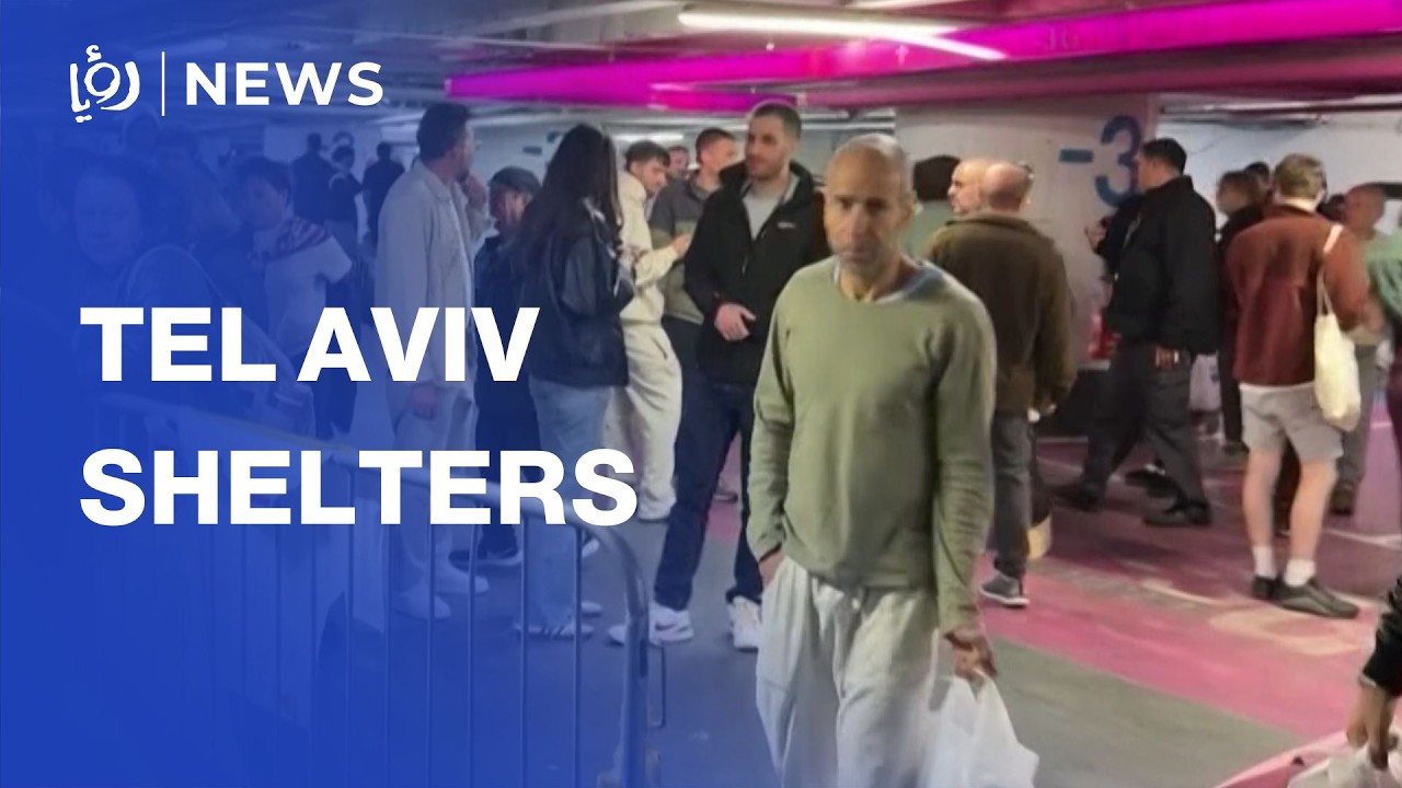 Tel Aviv residents seek shelter during Iranian missile barrage