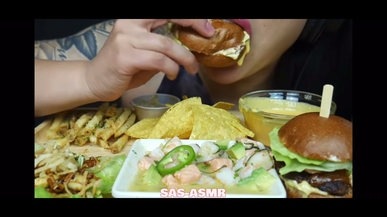 SAS ASMR- *BITES ONLY* MINI CHEESEBURGERS & LETTUCE WRAPS