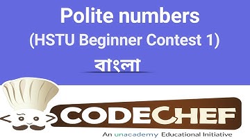 Polite numbers | CodeChef Solution | HSTU Beginner Contest 1 | C++
