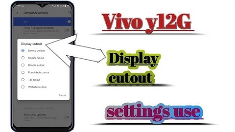 Vivo y12G How to use Display cutout  || settings hidden features use