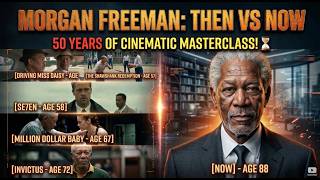 Morgan Freeman Then vs. Now 🎬 55+ Years | A Time-Bending Cinematic Journey #cinema #freeman #movie