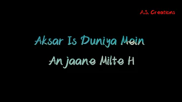 Aksar Is Duniya Mein song status||Whatsapp status||Instagram status||Love status #love #pyar