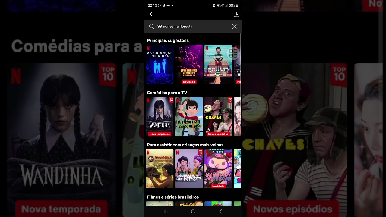99 Noites na floresta na netflix