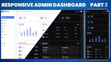 Responsive Admin Dashboard Using HTML CSS & JavaScript with Light & Dark Mode Part 2