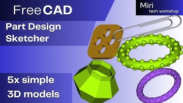 FreeCAD 5 simple 3D models, part 62