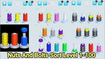 Nuts And Bolts Sort Answers | All Levels | Level 1-50