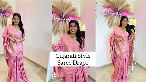 Gujarati Style Saree Drape with an Indo-Western Twist | Fusion Saree Draping Tutorial