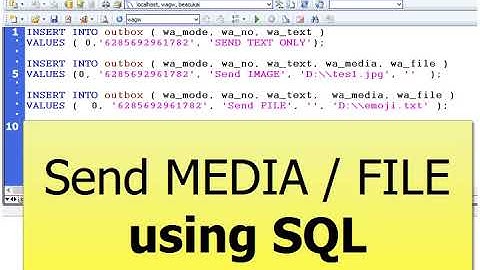 This Amazing !! Very Simple.. Send WhatsApp Text/Image/Video/File using SQL Only - No Need WA API