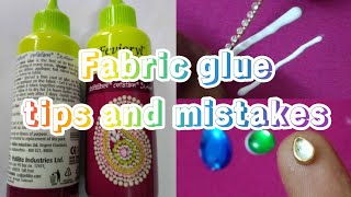 Fabric glue tips and stone chain correction