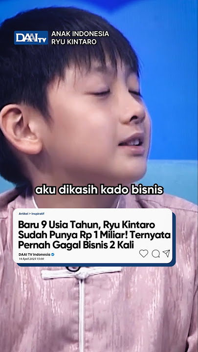 Anak 9 tahun ini sudah miliki 1 miliar😱❤️❤️