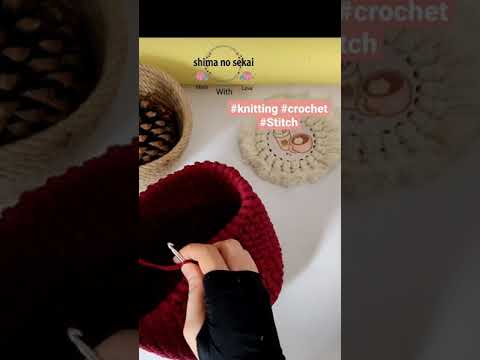 ازاي تعملي غرزة تريكو بالكروشيه Shorts New Knitting Crochet Yarn