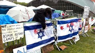 High tension between proPalestine protesters, Israel supporters on MIT campus