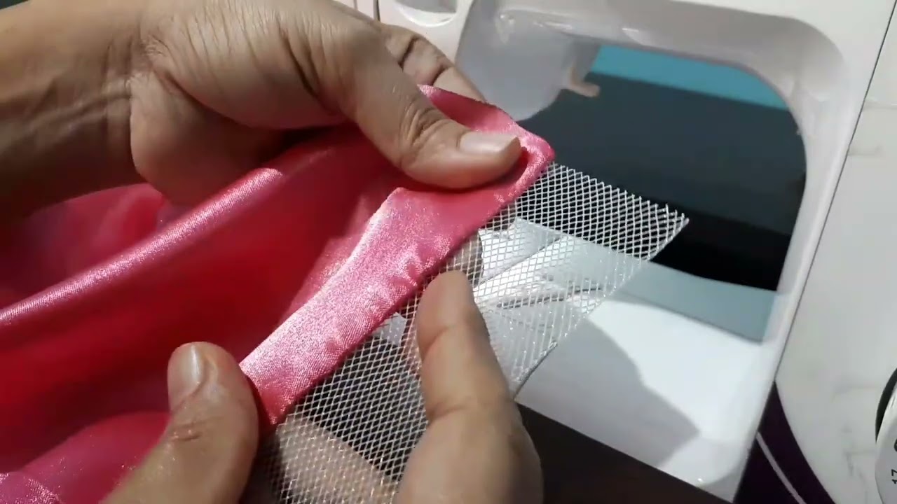 Cancan ki patti kaise lagaye // How to sew horsehair braid