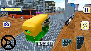 Rickshaw Transport Game - Modern Rickshaw Transport Truck Cargo Driving - Android Gameplay screenshot 5