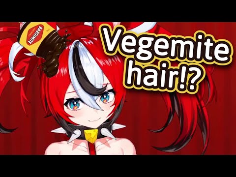 Baelz admits her hair is dipped in vegemite