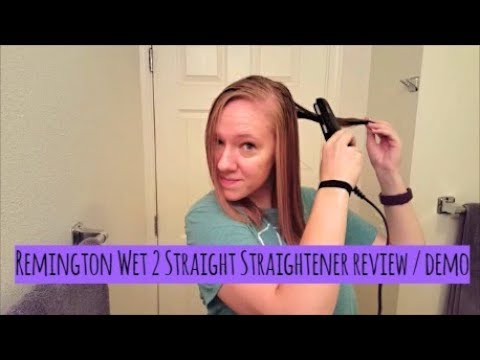 Remington Wet 2 Straight Flat Iron Review // Straightener Demo