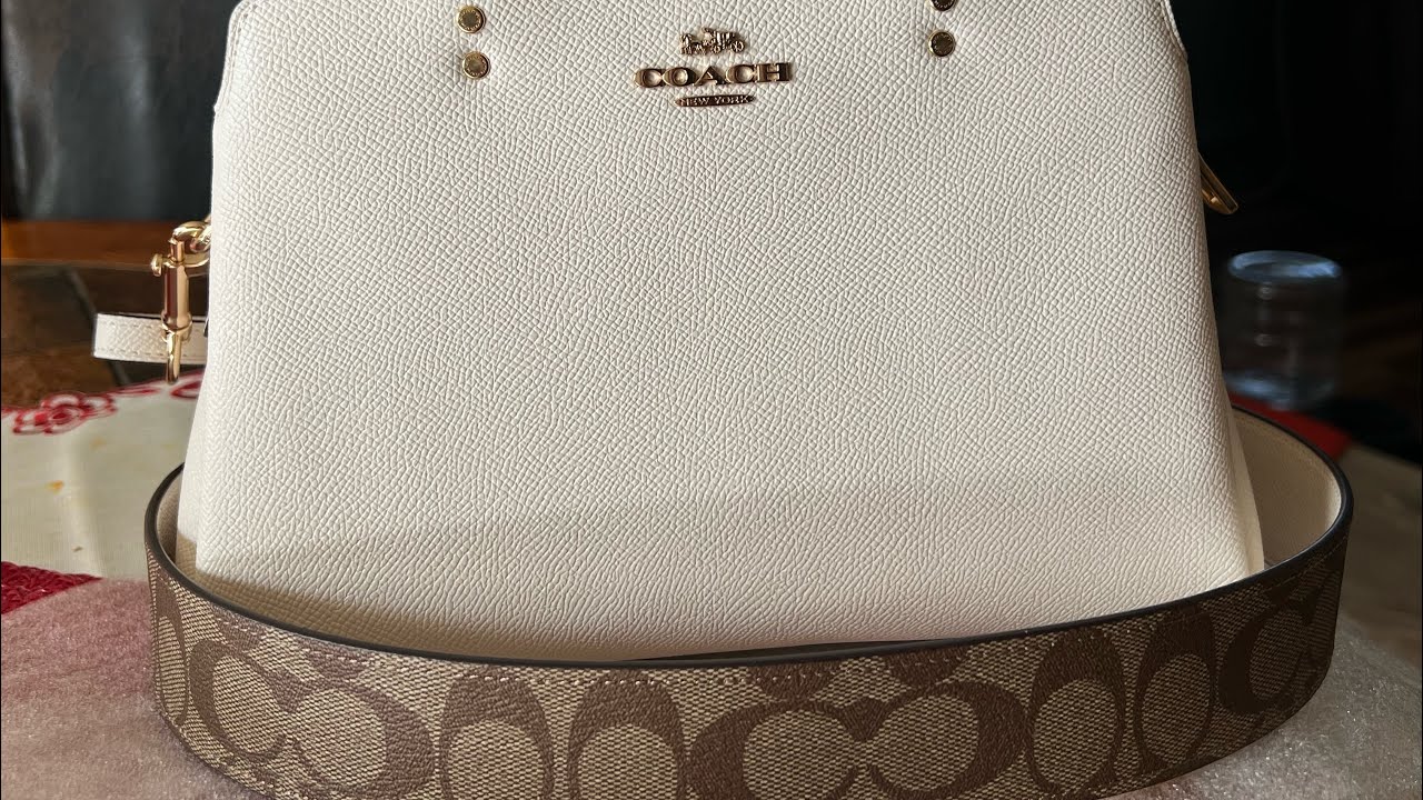 Coach Mini Lillie carryall with signature strap ￼ - YouTube