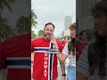 Remada viking invade a Praia do Leme; veja a festa da torcida da Noruega