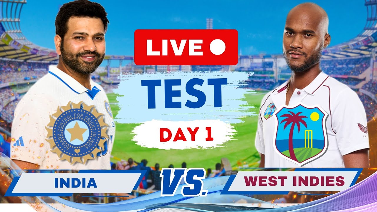Live IND vs WI Live Scores, 2nd Test, Day 1 India vs West Indies Live Match Scores and Commentary