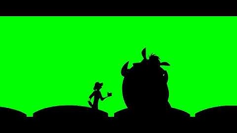 Timon and Pumbaa Interrupt 8 Green Screen (Widescreen Scope)