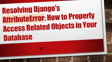 Resolving Django