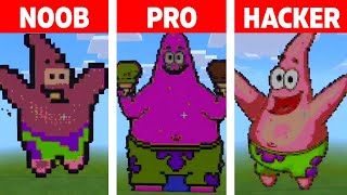 NOOB VS PRO VS HACKER Pixel art Patrick Star&#39;s І Minecraft