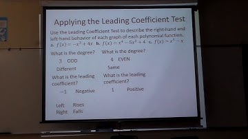 Polynomials the Leading Coefficient Test