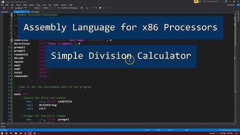 Code a Division Calculator in MASM - Assembly Language for x86 Processors