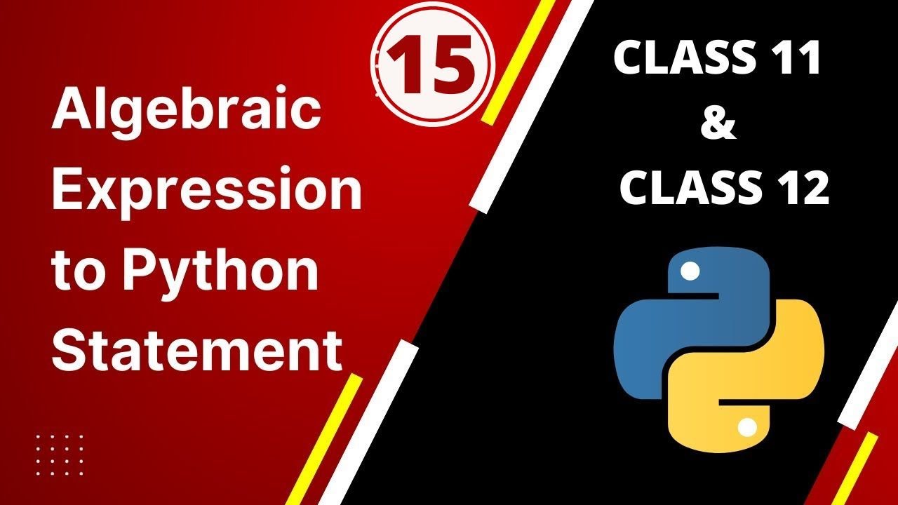 Algebraic Expression to Python Statement - YouTube