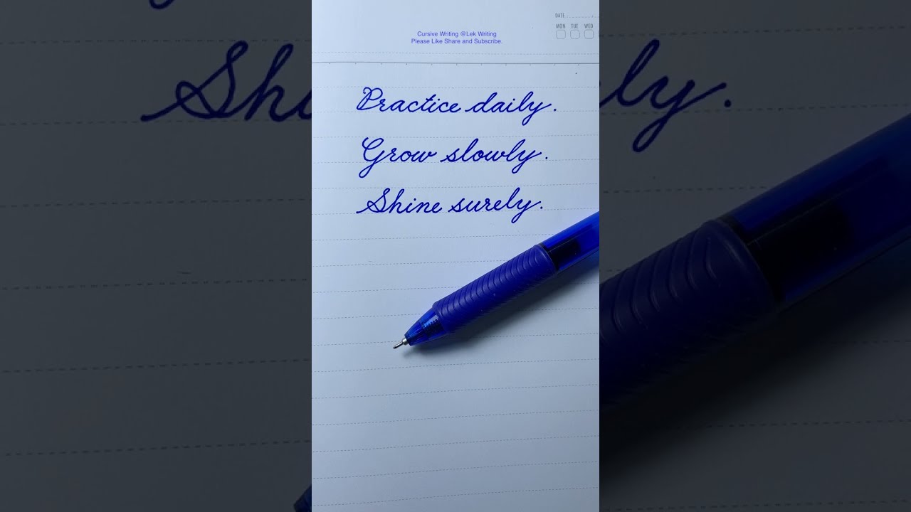 Cursive Writing Quote 03 How To Write In Handwriting Practice Letters