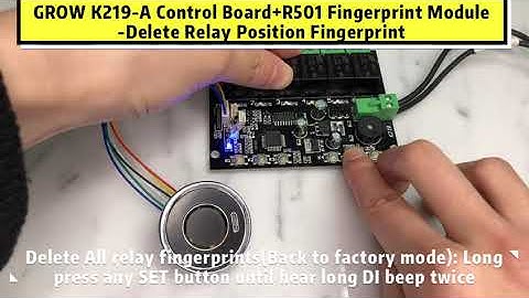 GROW K219 A+R501 Delete Fingerprint By SET Button